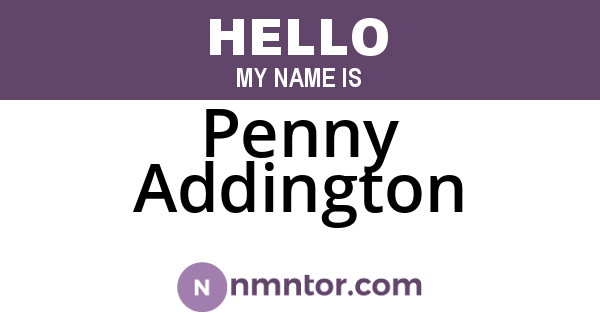 Penny Addington