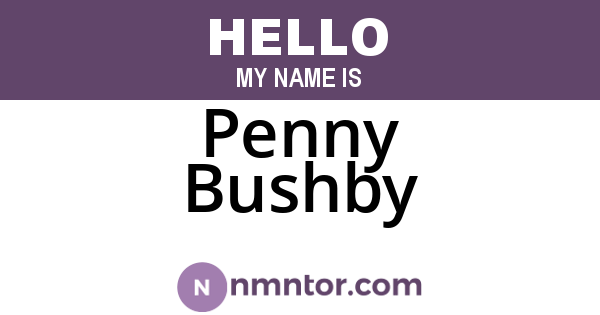 Penny Bushby