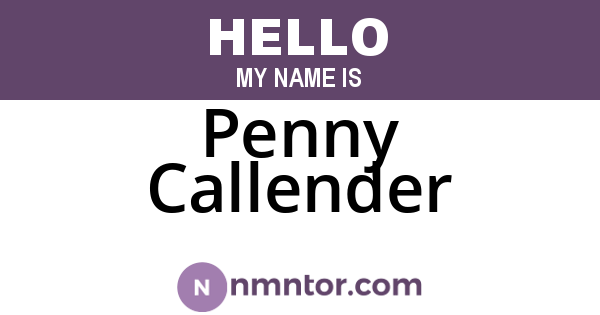 Penny Callender