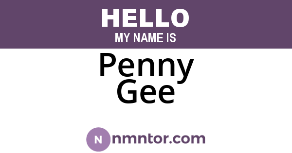 Penny Gee