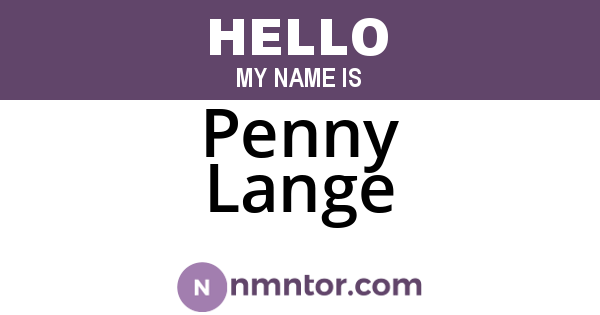 Penny Lange