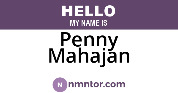 Penny Mahajan
