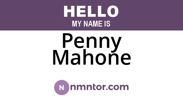 Penny Mahone