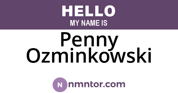 Penny Ozminkowski