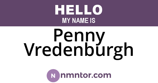 Penny Vredenburgh