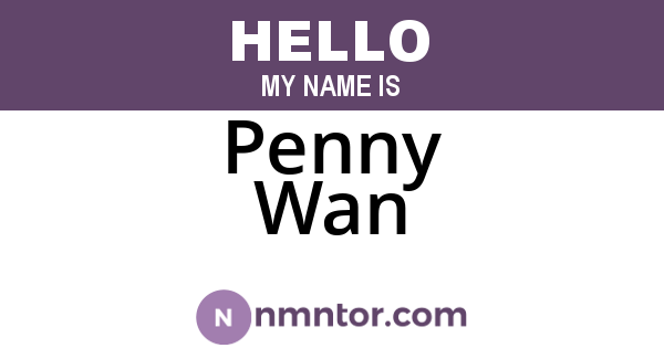Penny Wan