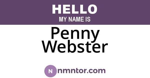Penny Webster