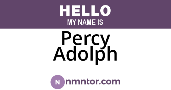 Percy Adolph