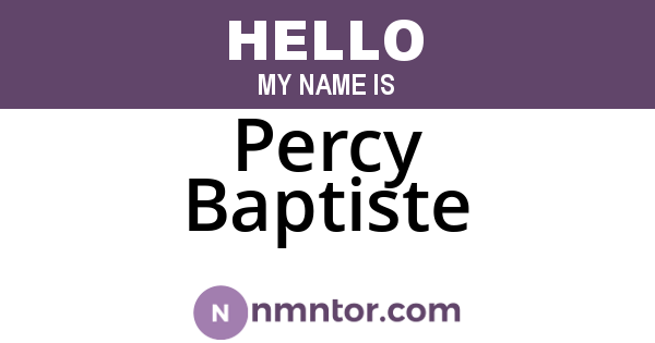Percy Baptiste