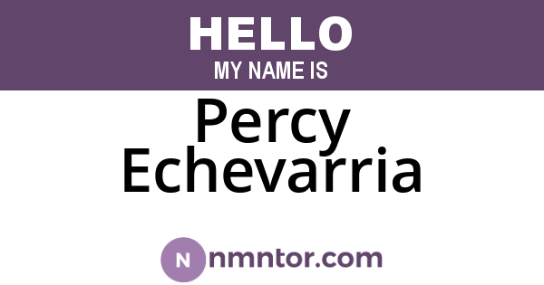 Percy Echevarria