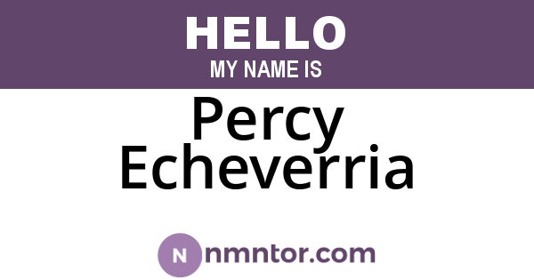 Percy Echeverria