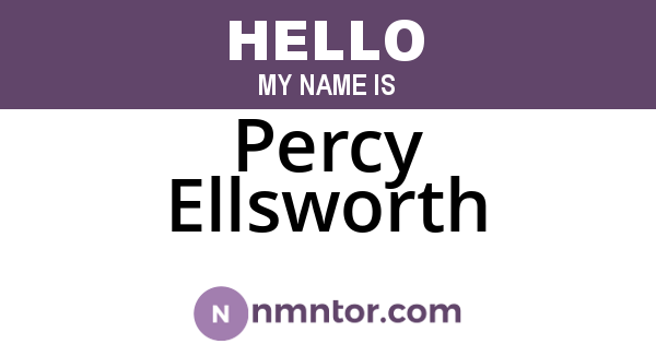 Percy Ellsworth