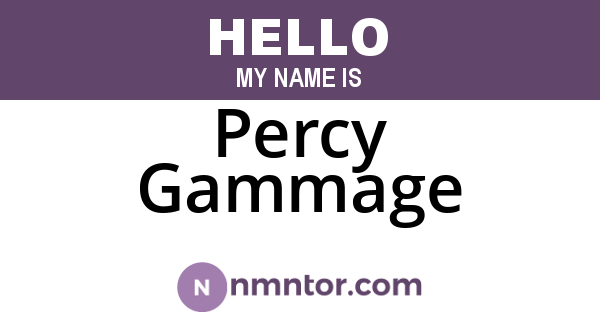 Percy Gammage