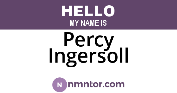 Percy Ingersoll