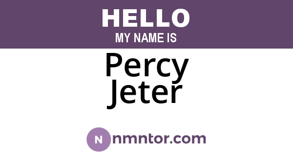 Percy Jeter