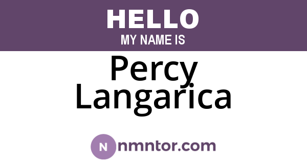 Percy Langarica