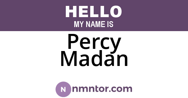 Percy Madan