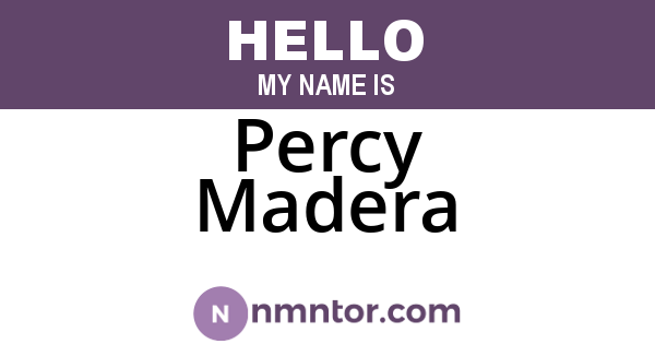 Percy Madera