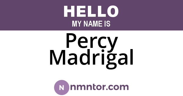 Percy Madrigal