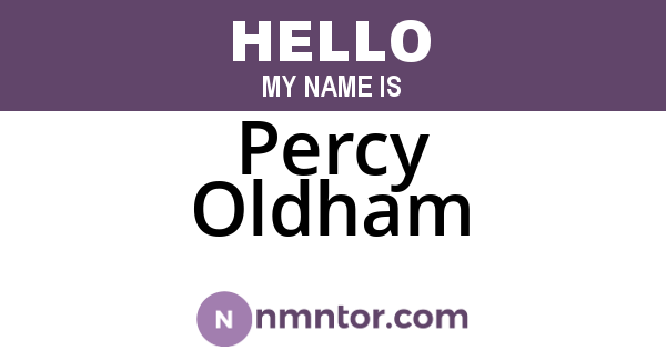 Percy Oldham