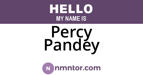 Percy Pandey