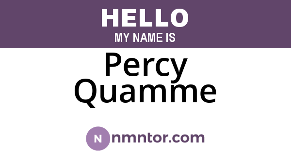 Percy Quamme