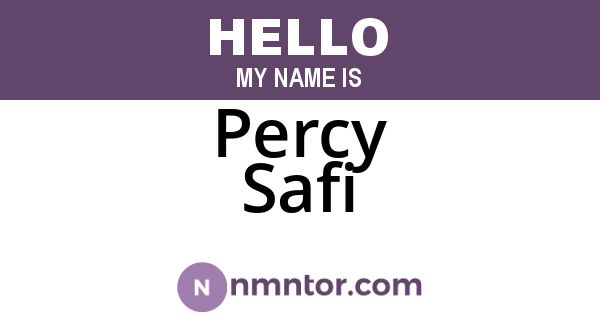 Percy Safi