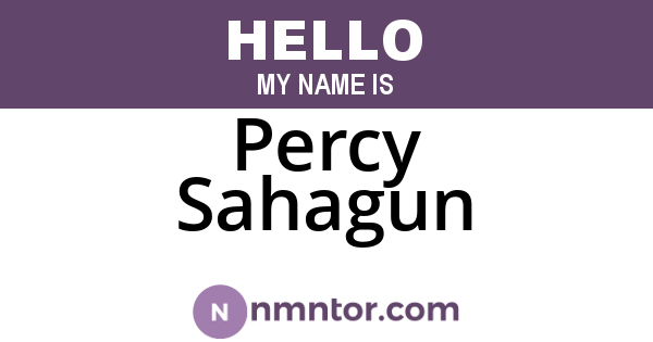 Percy Sahagun