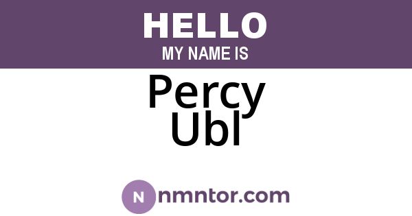 Percy Ubl