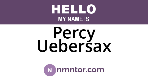Percy Uebersax