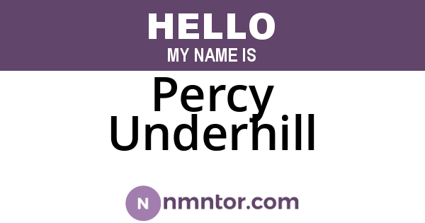 Percy Underhill