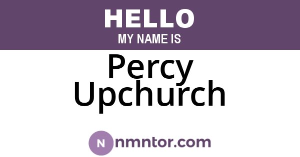 Percy Upchurch