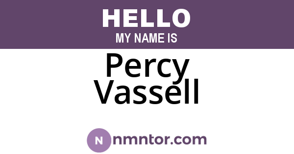 Percy Vassell