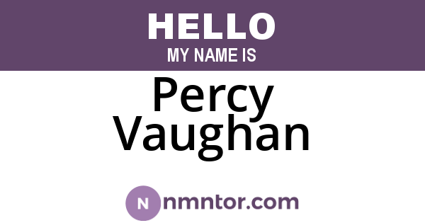 Percy Vaughan