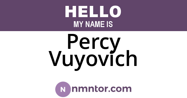 Percy Vuyovich