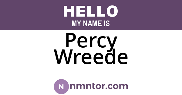 Percy Wreede