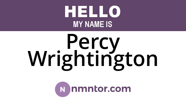 Percy Wrightington