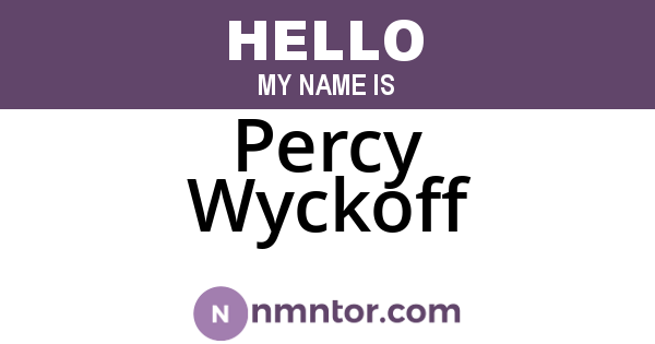 Percy Wyckoff