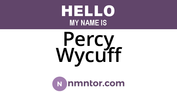 Percy Wycuff