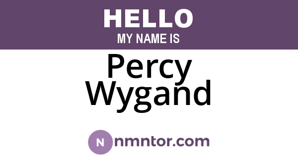 Percy Wygand