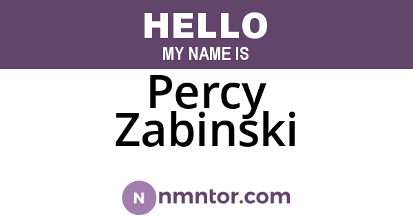 Percy Zabinski