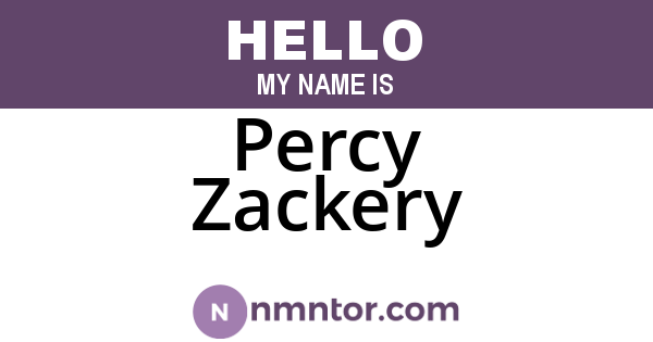 Percy Zackery