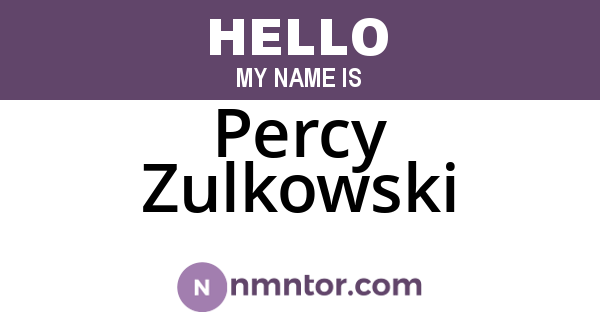 Percy Zulkowski