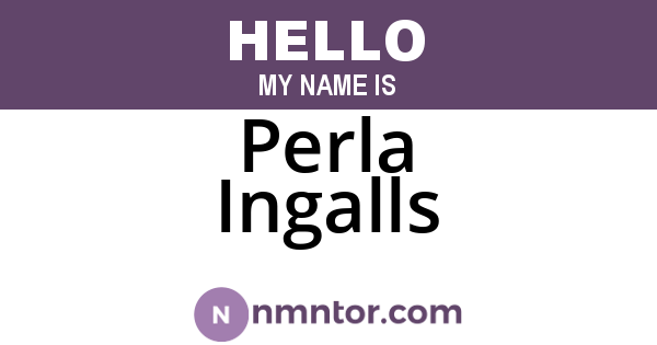 Perla Ingalls