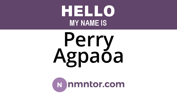 Perry Agpaoa