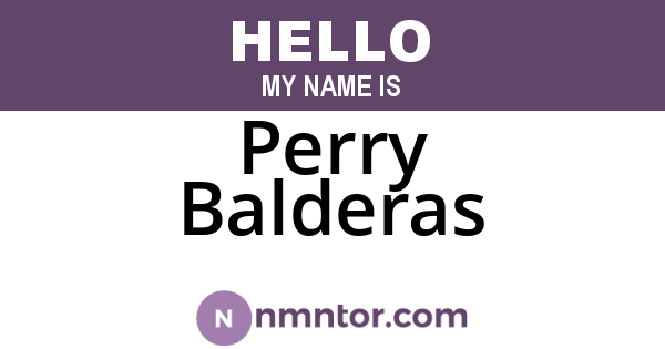 Perry Balderas