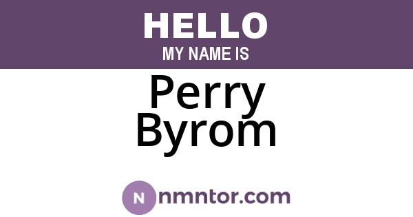 Perry Byrom