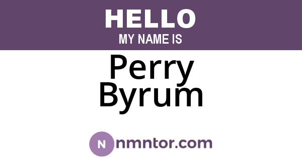 Perry Byrum