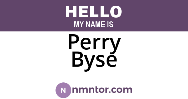 Perry Byse