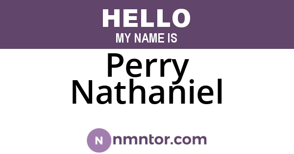 Perry Nathaniel